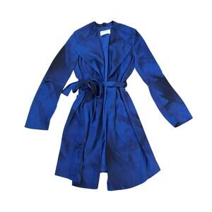 Aritzia Babaton Draped Trench Coat Blue